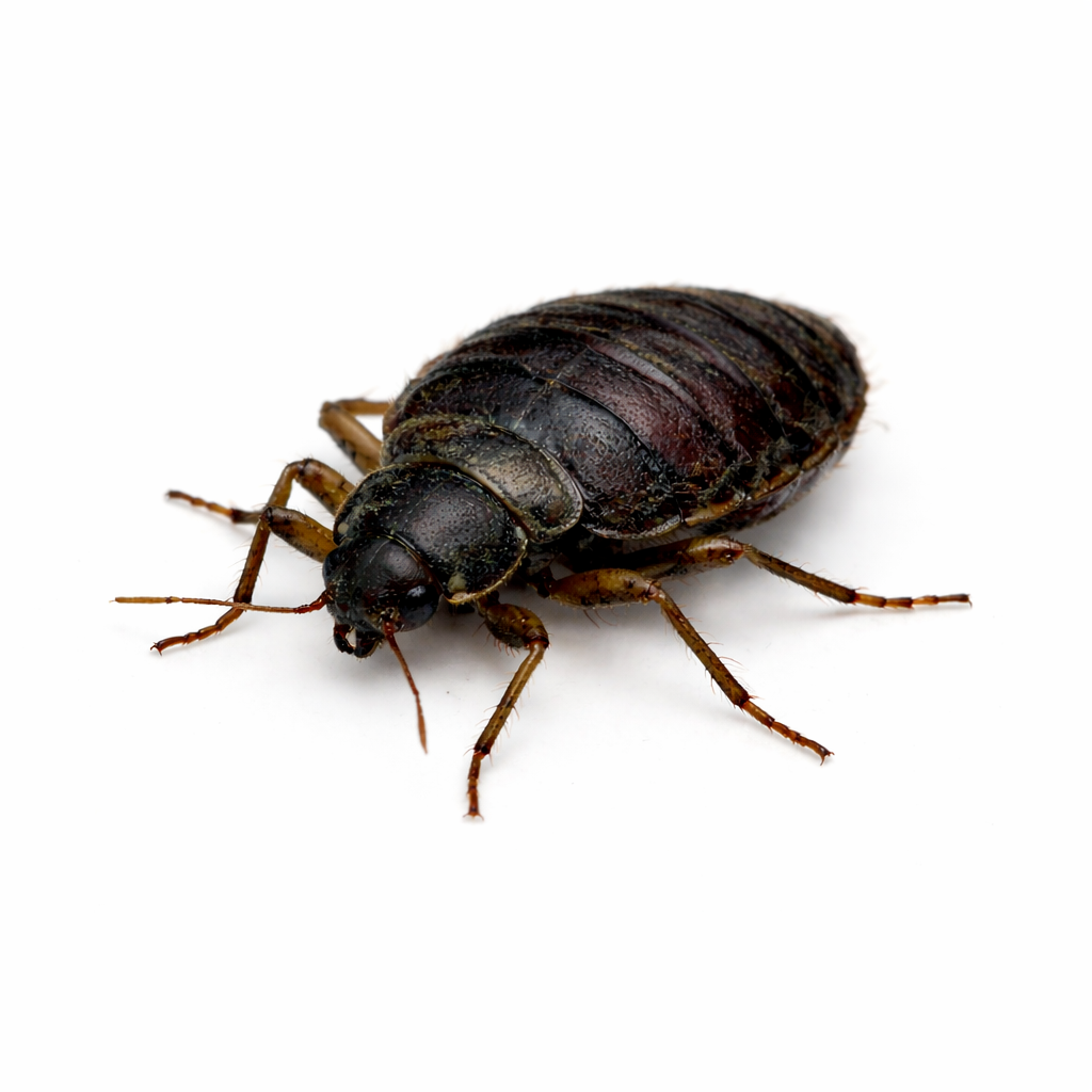 Black mattress bug pest commonly found in Queensland bedding