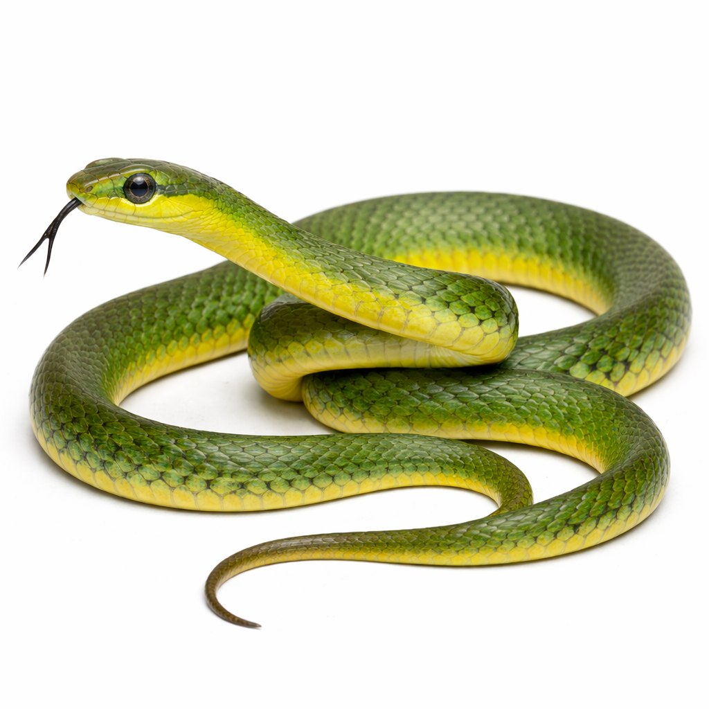 Green tree snake found in Queensland gardens and vegetation