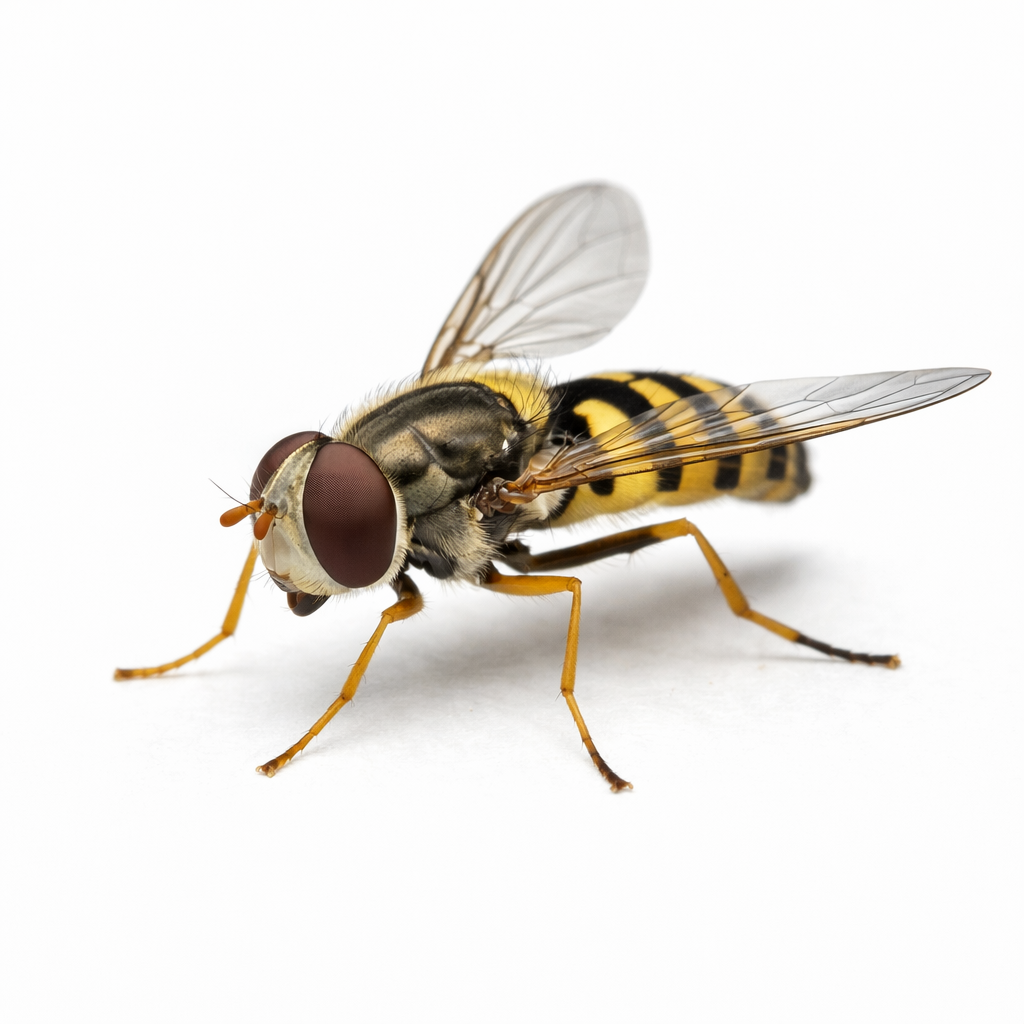 Hover fly found in Queensland gardens and flowering plants