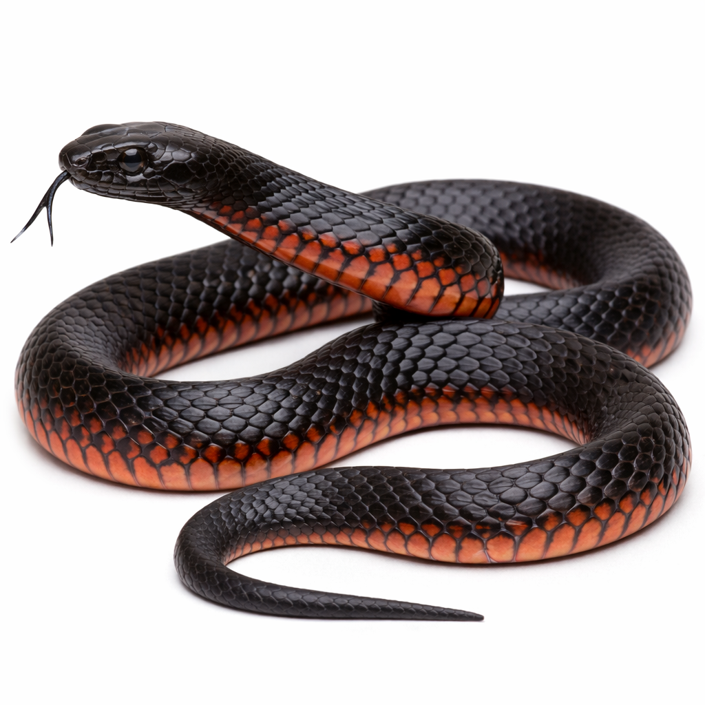 Red-bellied black snake found in Queensland bush and waterways