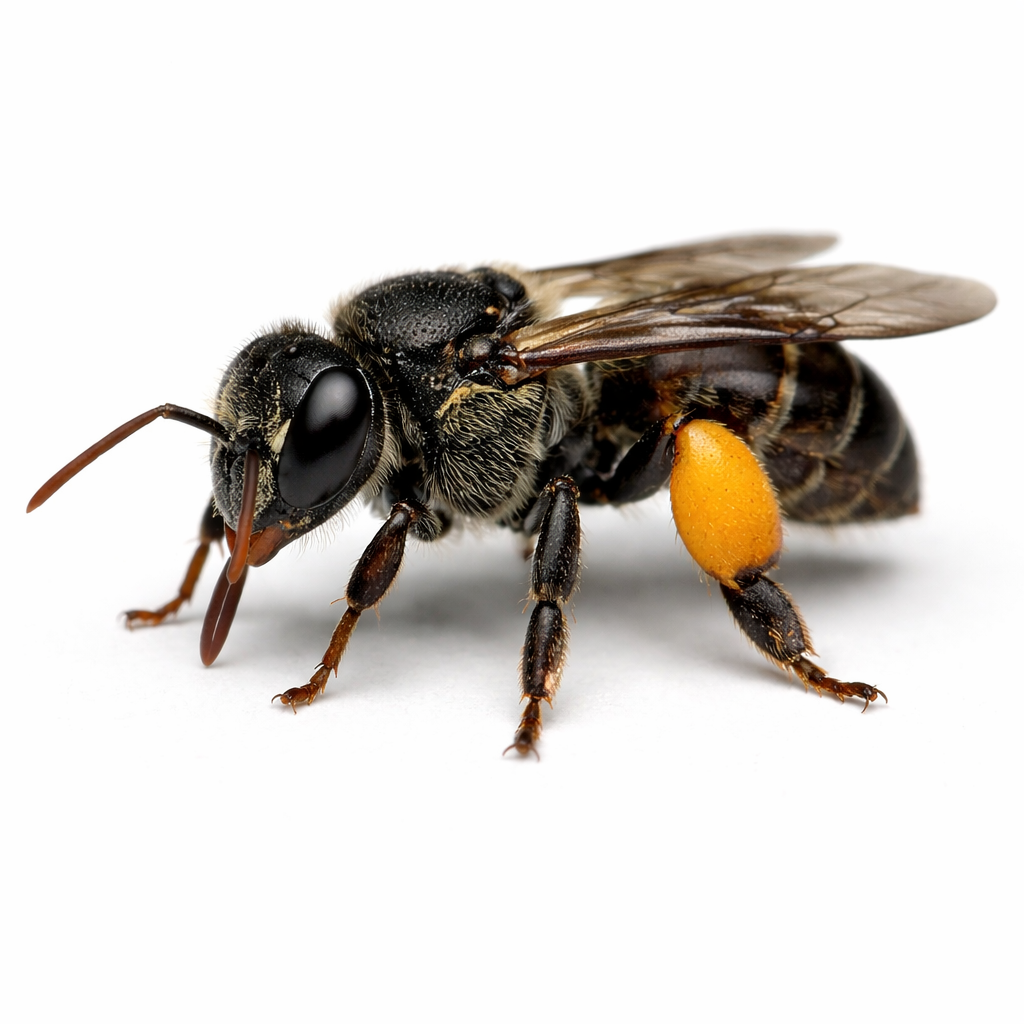 Stingless bee common in Queensland gardens and outdoor areas