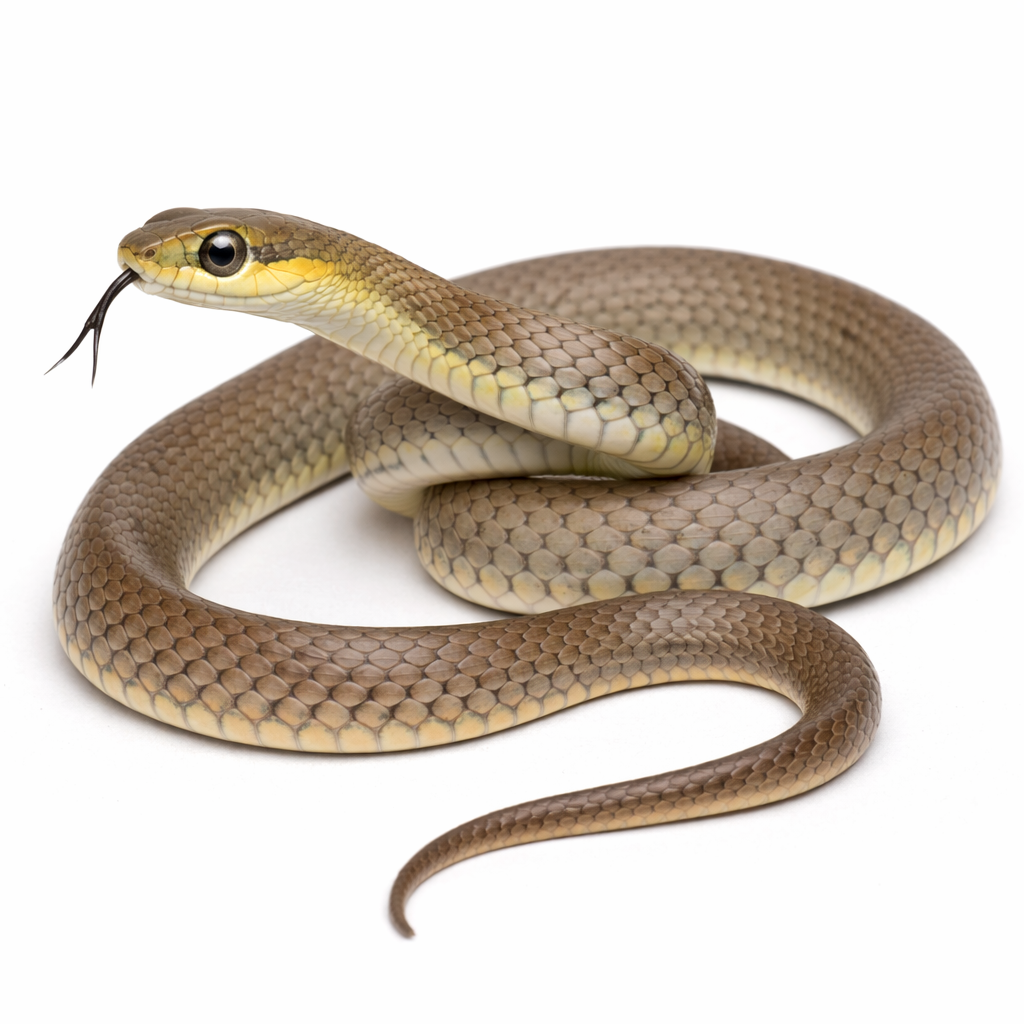 Yellow-faced whip snake found in Queensland outdoor environments